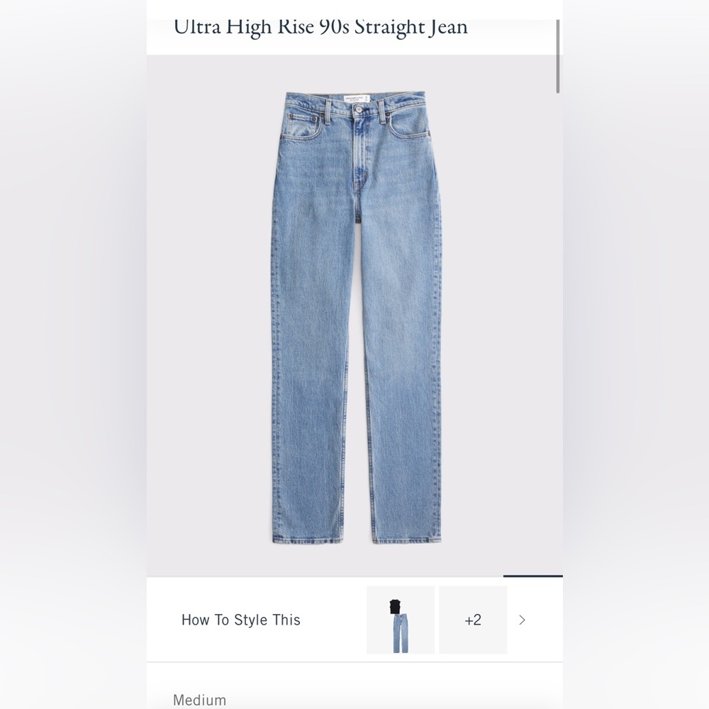 Abercrombie & Fitch 90s Straight Ultra High Rise Jeans